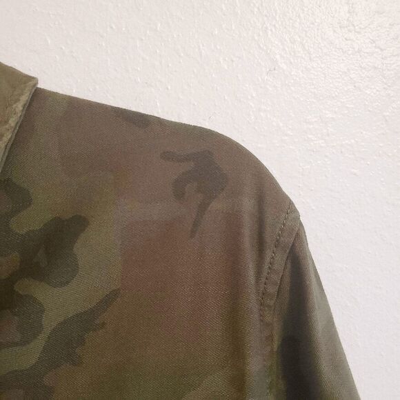 TOPSHOP Woman’s Camo Utility Jacket Size 4 Camouflage - Picture 5 of 8